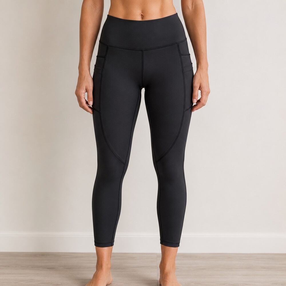 ZYIA Active Black Pocket Light n Tight High Rise 7/8 Leggings Women’s M